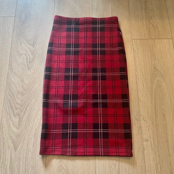 TOPSHOP Plaid Pencil Skirt - Picture 2 of 3